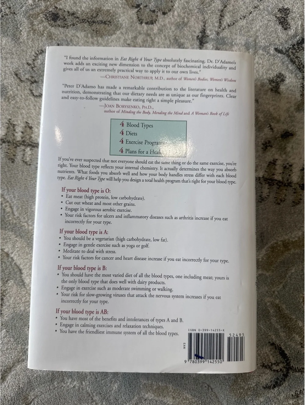 Eat Right 4 Your Type by Dr. Peter J. D'Adamo - Hardcover Book